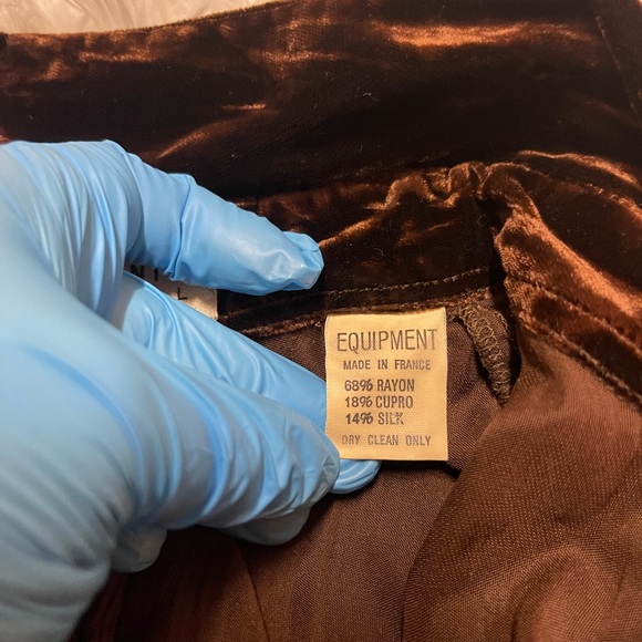 Vintage Equipment Velvet Blouse Made in France - Picture 7 of 14